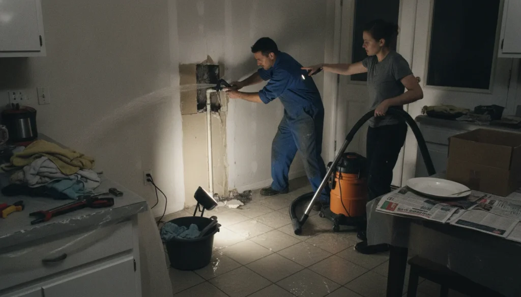 Hero image: emergency burst pipe repair cost scene in Land O Lakes by Plumbing Land O Lakes